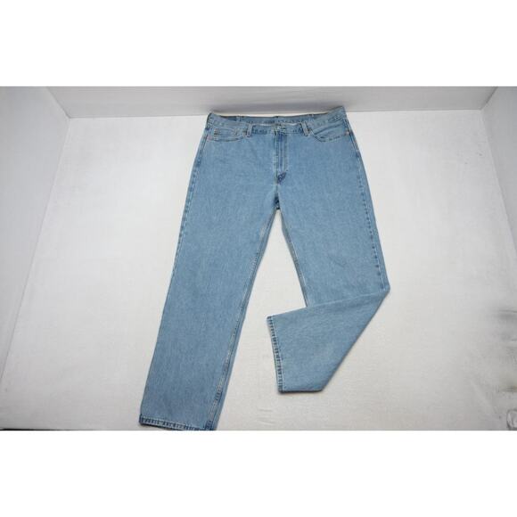 Levi's 550 Relaxed Fit Straight Blue Denim Jeans Rugged Mens Sz 42 x 32 - Picture 2 of 10